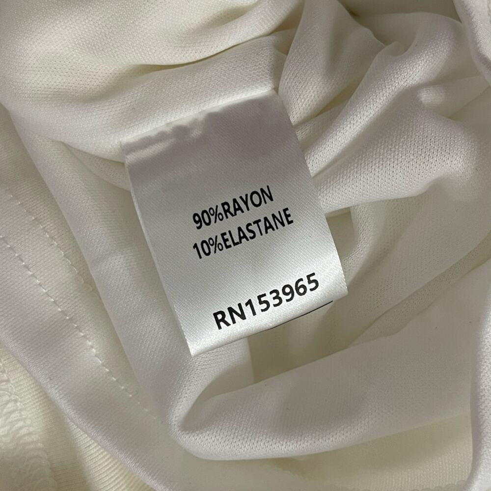 New ~ AREA STARS ~ Cutout Shimmer Midi Dress In White L - Picture 7 of 9